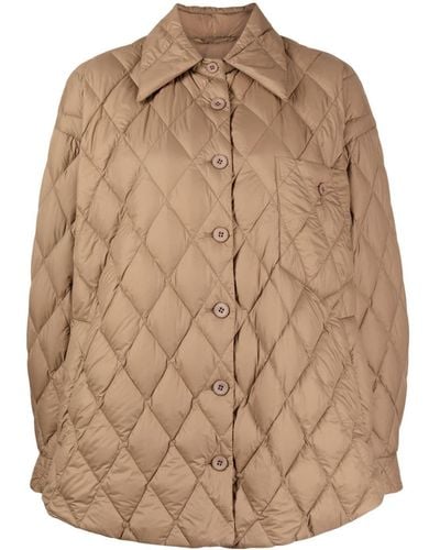 JNBY Diamond-quilted Padded Jacket - Brown