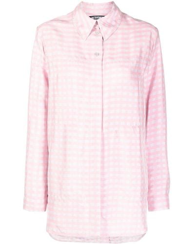 Jacquemus Check-print Shirt - Pink