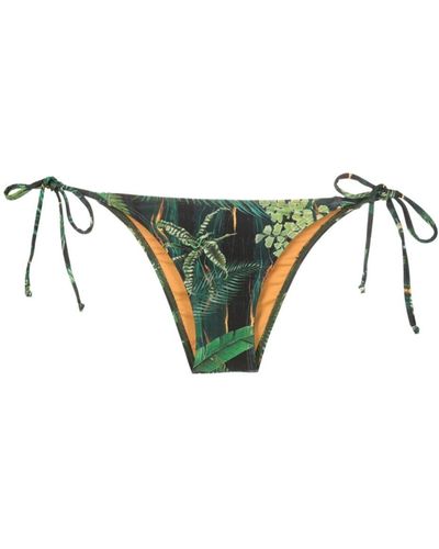 Lygia & Nanny Thai Leaf-print Bikini Bottoms - Green