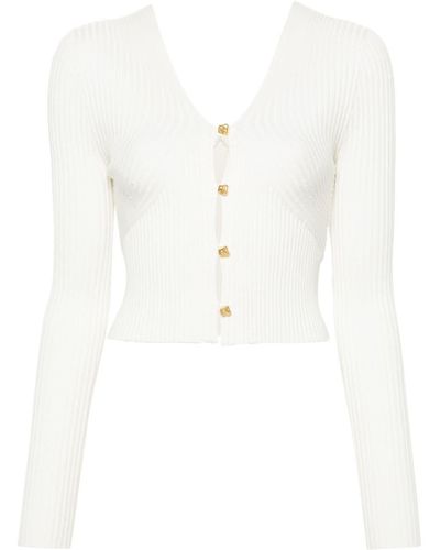 Chloé Rib-Knit Crop Top - White