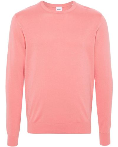 Aspesi Fine-knit Cotton Sweater - Pink