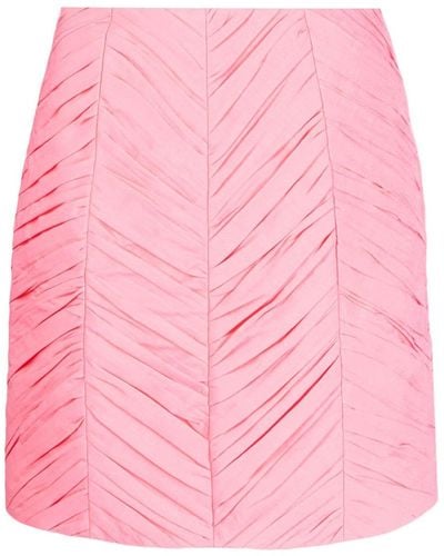 Acler Radford Ruched-detail Miniskirt - Pink