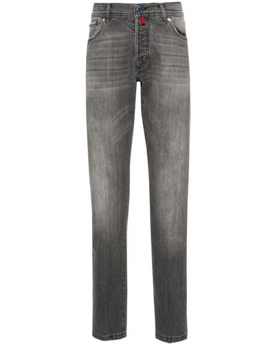 Kiton Slim-leg Cotton Jeans - Gray