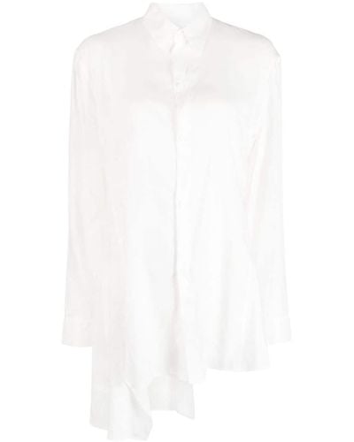 Yohji Yamamoto Asymmetric Spread-collar Shirt - White