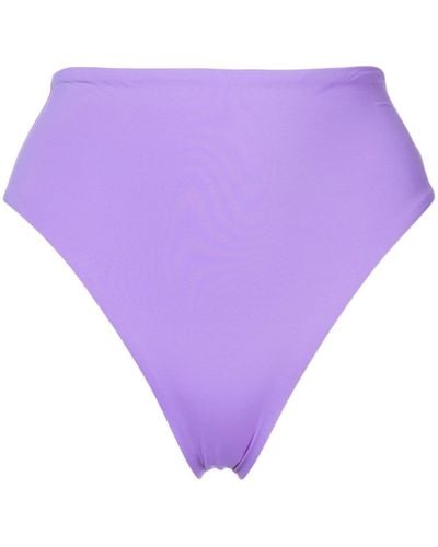 Bondi Born Poppy High-rise Bikini Bottoms - Purple