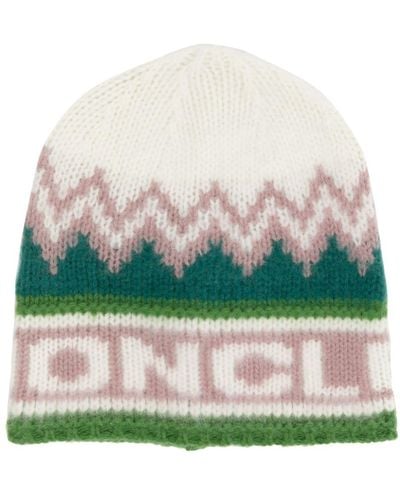 Moncler Intarsia-knit Logo Beanie - Multicolour