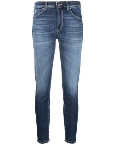 Dondup Skinny-Jeans mit hohem Bund - Blau