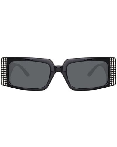 Linda Farrow X Magda Butrym Rectangle-frame Sunglasses - Black