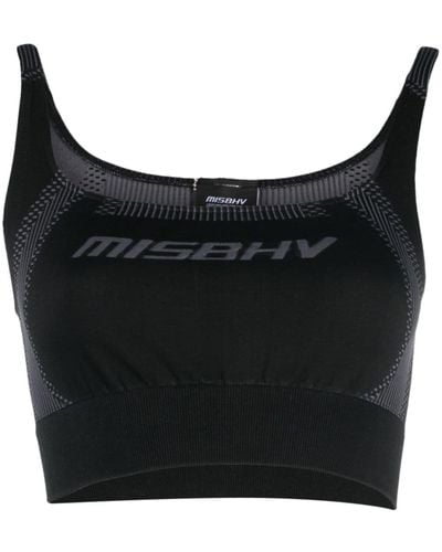MISBHV Sujetador deportivo con logo - Negro