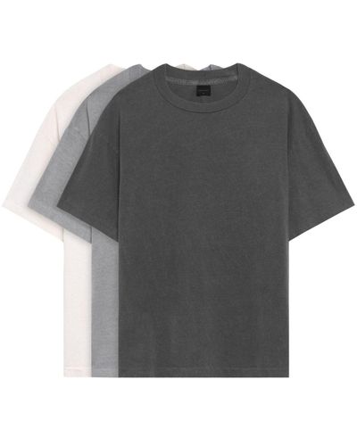 John Elliott Foundation cotton T-shirt (pack of three) - Grau