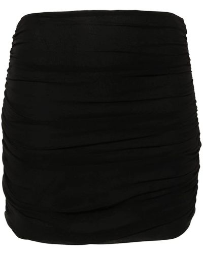 ANDAMANE Livia Draped Mini Skirt - Black