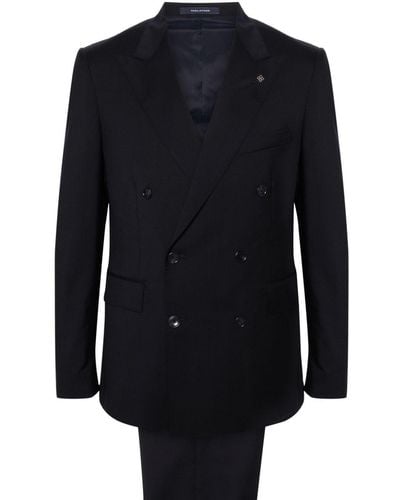 Tagliatore Double-breasted Wool Suit - Blue