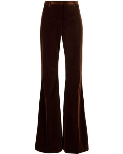 Etro Cotton Flare-leg Pants - Brown