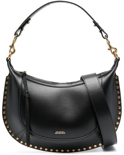 Isabel Marant Studded Leather Shoulder Bag - Black