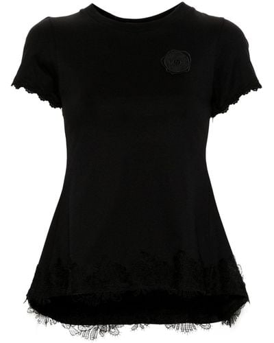 Viktor & Rolf Godet Lace-trim T-shirt - Black