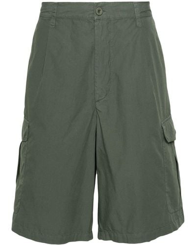 Emporio Armani Cargo-Shorts mit Faltendetail - Grün