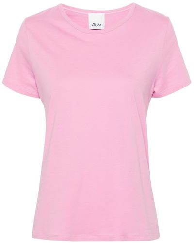 Allude Jersey Cotton T-shirt - Pink