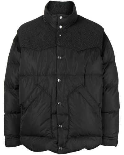 Undercover Panelled Puffer Jacket - Black