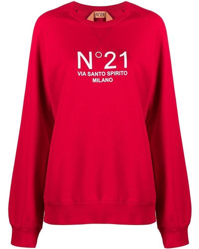 N°21 ロゴ スウェットシャツ - レッド