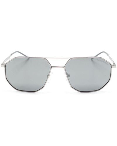 Emporio Armani Geometric-frame Sunglasses - Grey
