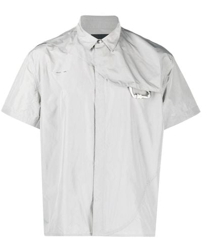 HELIOT EMIL Carabiner-detail Short-sleeved Shirt - White