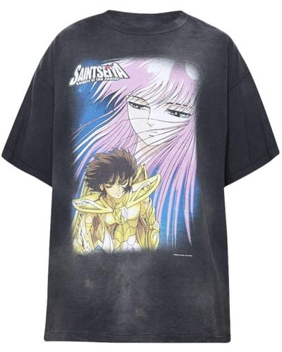 SAINT Mxxxxxx T-Shirt mit Anime-Print - Blau