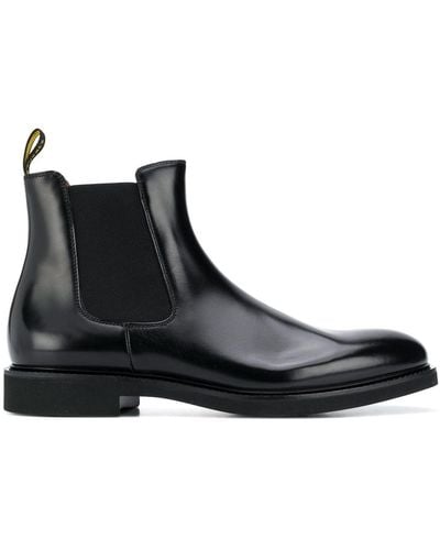 Doucal's Round Toe Chelsea Boots - Black