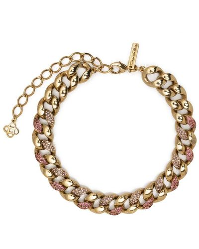 Oscar de la Renta Crystal-embellished Chain Necklace - Metallic