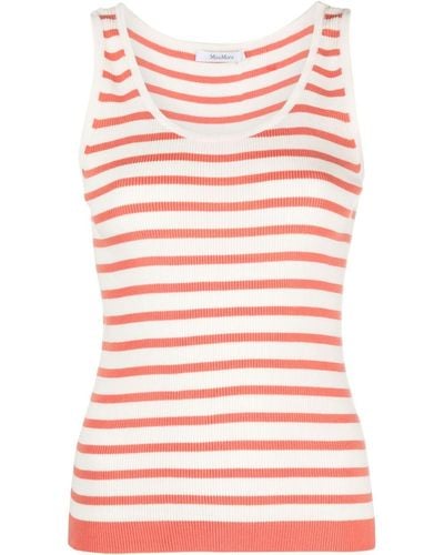 Max Mara Striped Knitted Tank Top - Pink