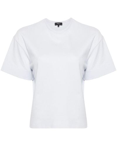 Theory T-Shirt aus Pikee - Weiß