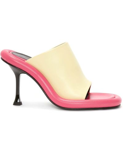 JW Anderson Bumper Tube Leather Mules - Pink