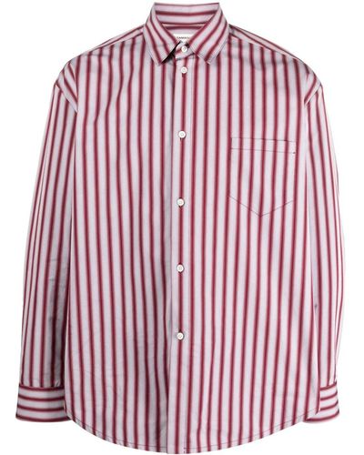 NAMACHEKO Striped Cotton Shirt - Red