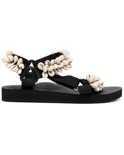 ARIZONA LOVE Trekky Shell-embellished Sandals - Black