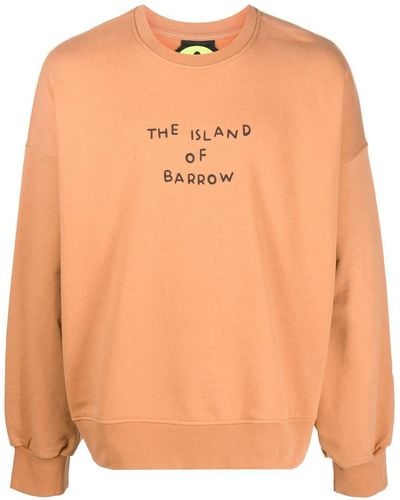 Barrow Felpa in cotone con logo - Arancione