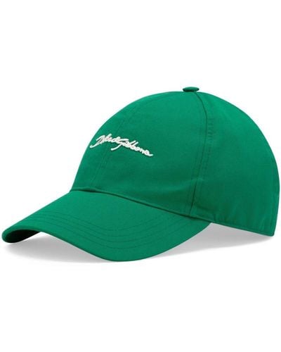 Dolce & Gabbana Logo-appliqué Cotton Baseball Cap - Green