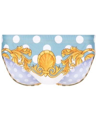 Versace Seashell Baroque Badeshorts - Blau