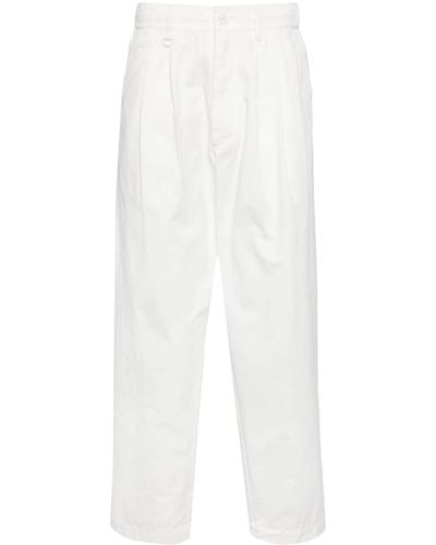Chocoolate Pleat-detail Cotton Trousers - White