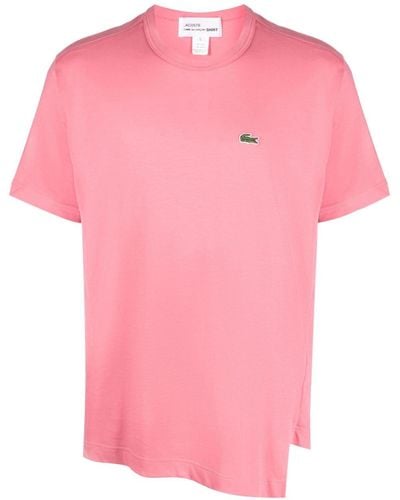 Comme des Garçons Logo-patch Cotton T-shirt - Pink