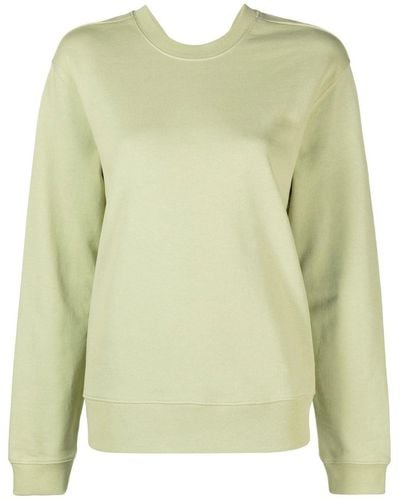 PROENZA SCHOULER WHITE LABEL Twist-detail Crew-neck Sweatshirt - Green