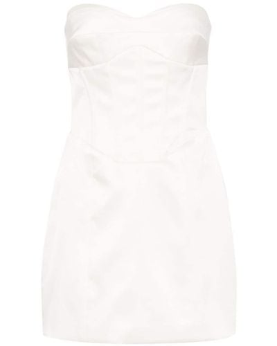 Reformation Pacie Satin Mini Dress - White