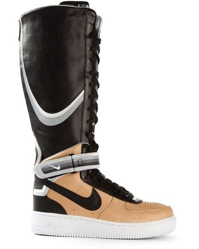 Nike Riccardo Tisci 'beige Pack Air Force 1' Boots - Black