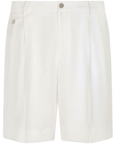 Dolce & Gabbana Tailored Linen Shorts - White