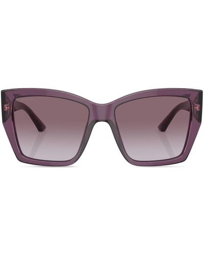 BVLGARI Oversize-frame Logo-plaque Sunglasses - Purple