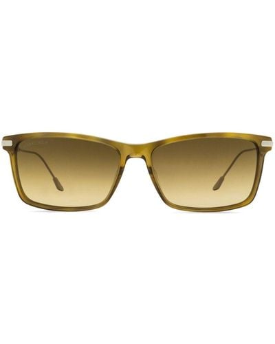 Longines Rectangle-frame Gradient-lenses Sunglasses - Natural