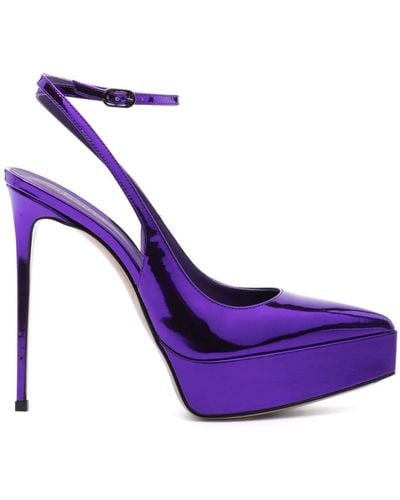 Le Silla Uma 140mm Platform Court Shoes - Purple