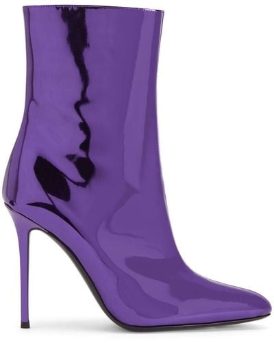 Giuseppe Zanotti Brytta 105mm Patent Ankle Boots - Purple