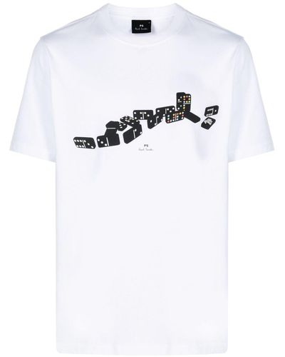 PS by Paul Smith Camiseta con estampado de dominó - Blanco