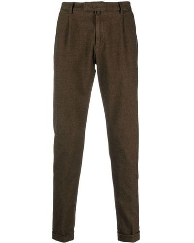 Briglia 1949 Pantalones ajustados de talle medio - Marrón