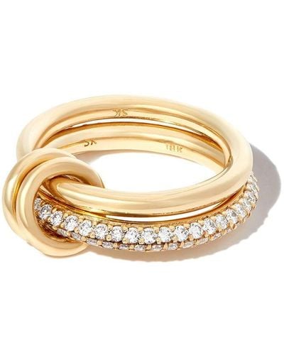 Spinelli Kilcollin 18kt Yellow Gold Petite Virgo 2 Link Diamond Ring - Metallic