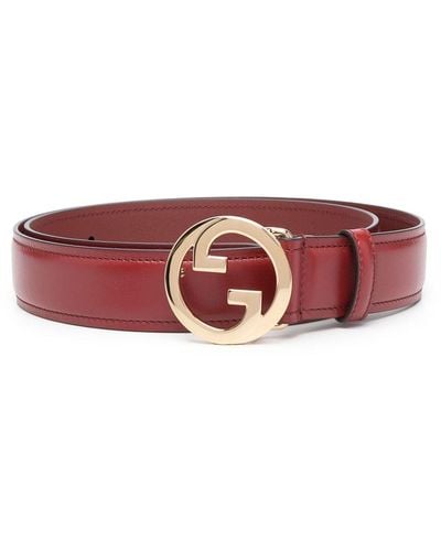 Gucci Blondie Interlocking-g Belt - Red